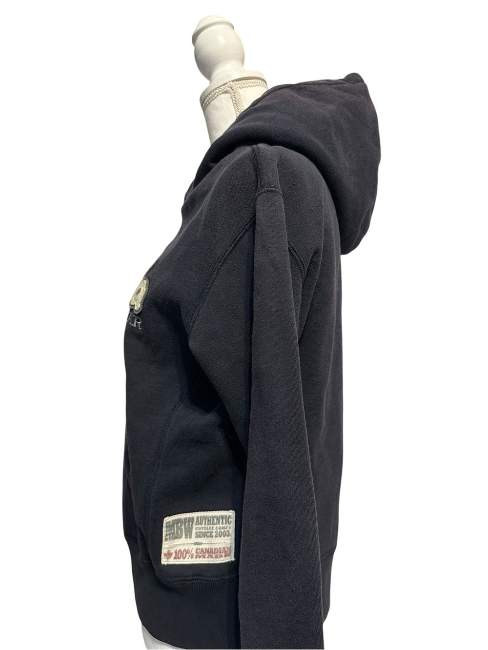 Vintage Navy Canadian Muskoka Bearwear Heavyweight Hoodie size S - Picture 5 of 13